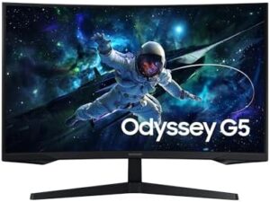 Samsung Odyssey G5 G55C S32CG552EM: Gaming Monitor, QHD 32", Curve, 2560 * 1440 FHD, 165Hz, DP 1.2 / HDMI 2.0 Inputs, Headphone output