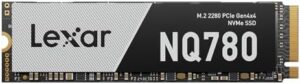 Lexar 1TB NQ780 SSD PCIe Gen4 NVMe M.2 2280 Internal Solid State Drive, Up to 6500/2500 MB/s Read/Write, Compatible with PS5, for Gamers and Creators (LNQ780X001T-RNNNU)